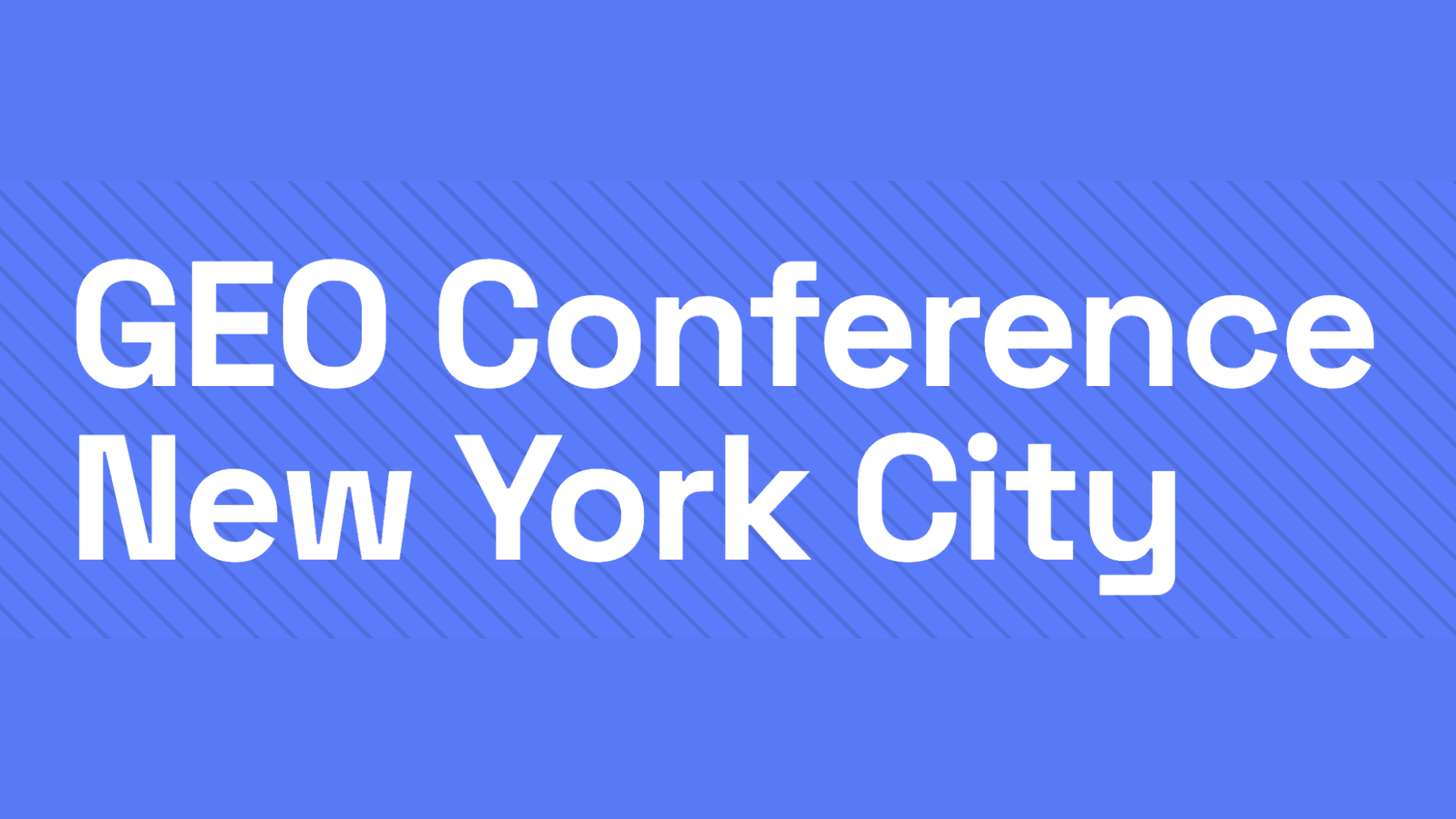 geo conference new york city