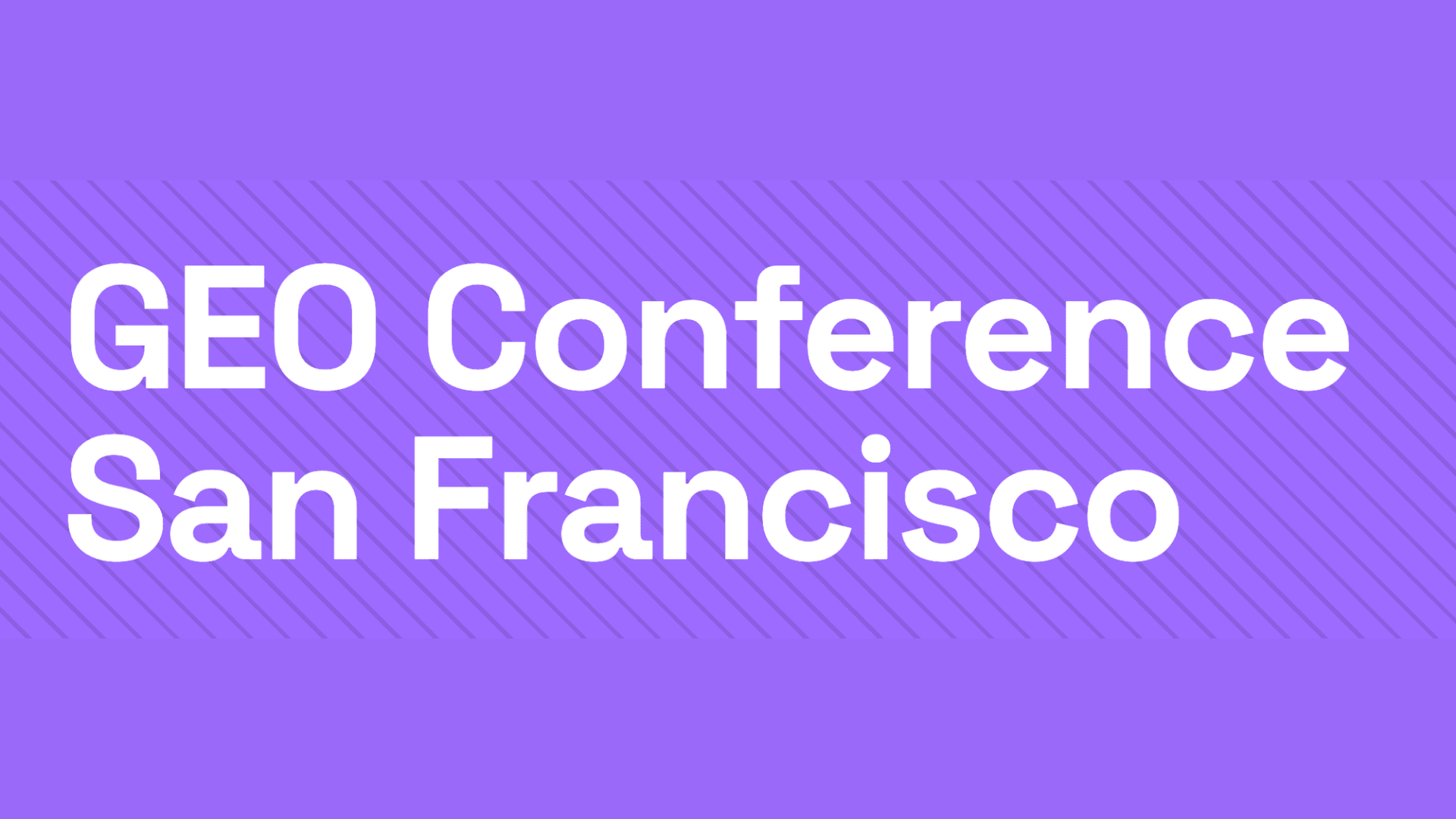 geo conference san francisco